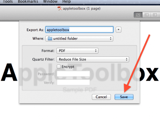 reduce size of pdf on mac for submission